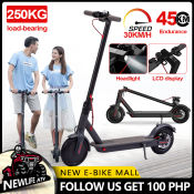 NEWLIFE Foldable Electric Scooter with Adjustable Seat and LED Display
