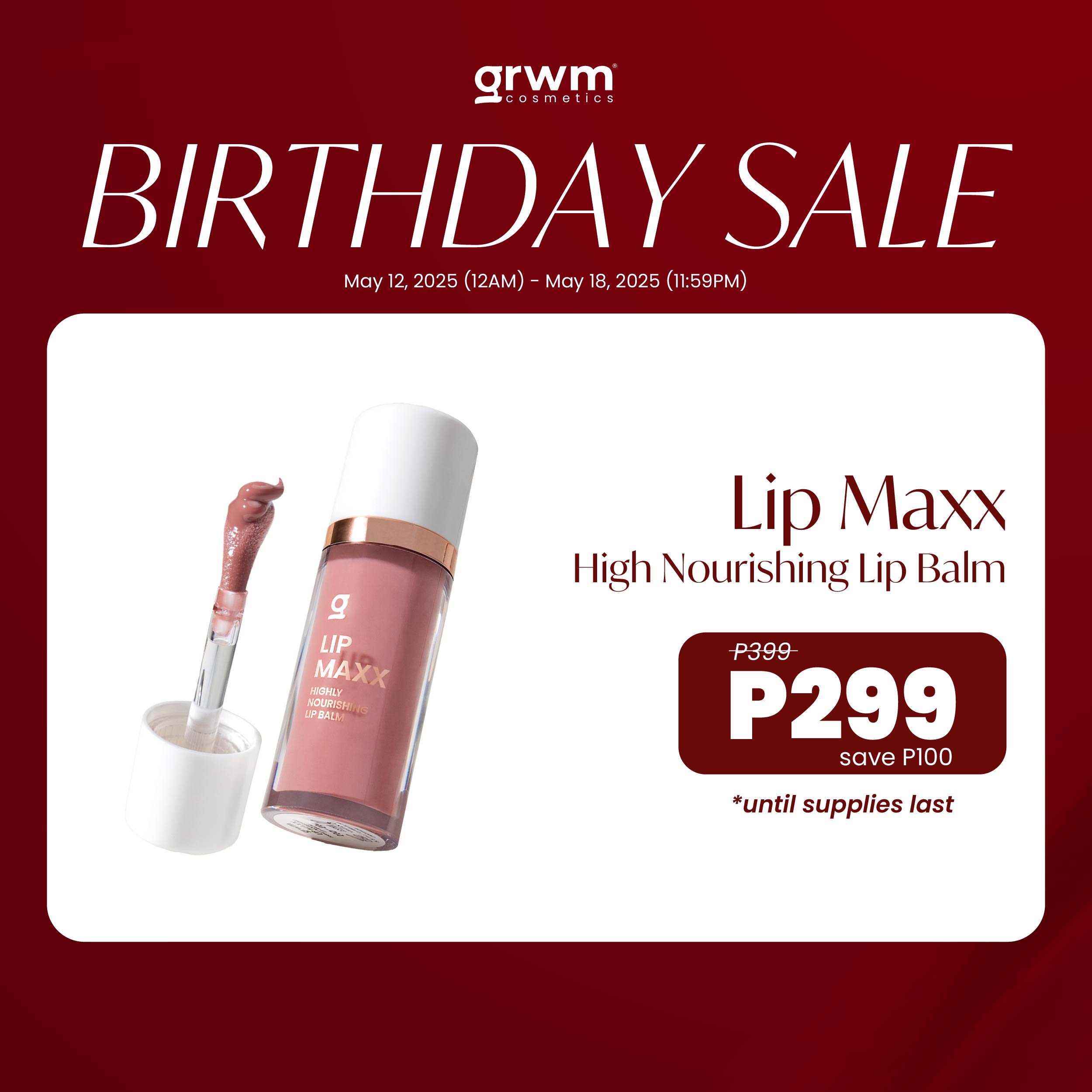 Discount on GRWM Cosmetics  shoes - SKU: GRWM Cosmetics Lip Maxx - Highly Nourishing Lip Balm