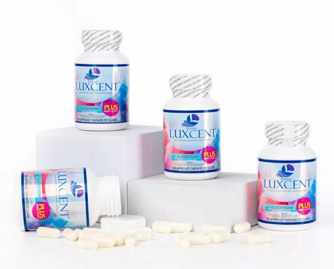 luxcent luminous caps l glutathione 60 Capsules Whitening+Pure Beauty Collagen Ultimate Body Detox System free t3 Bottle:1 Bottle Spray Reship