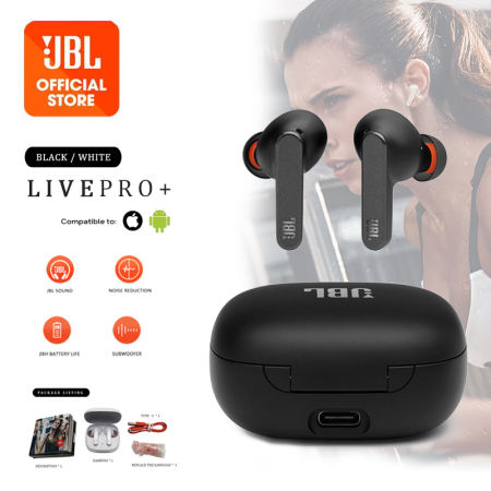JBL Live Pro+ TWS Wireless Earbuds with 28-hour Battery Life