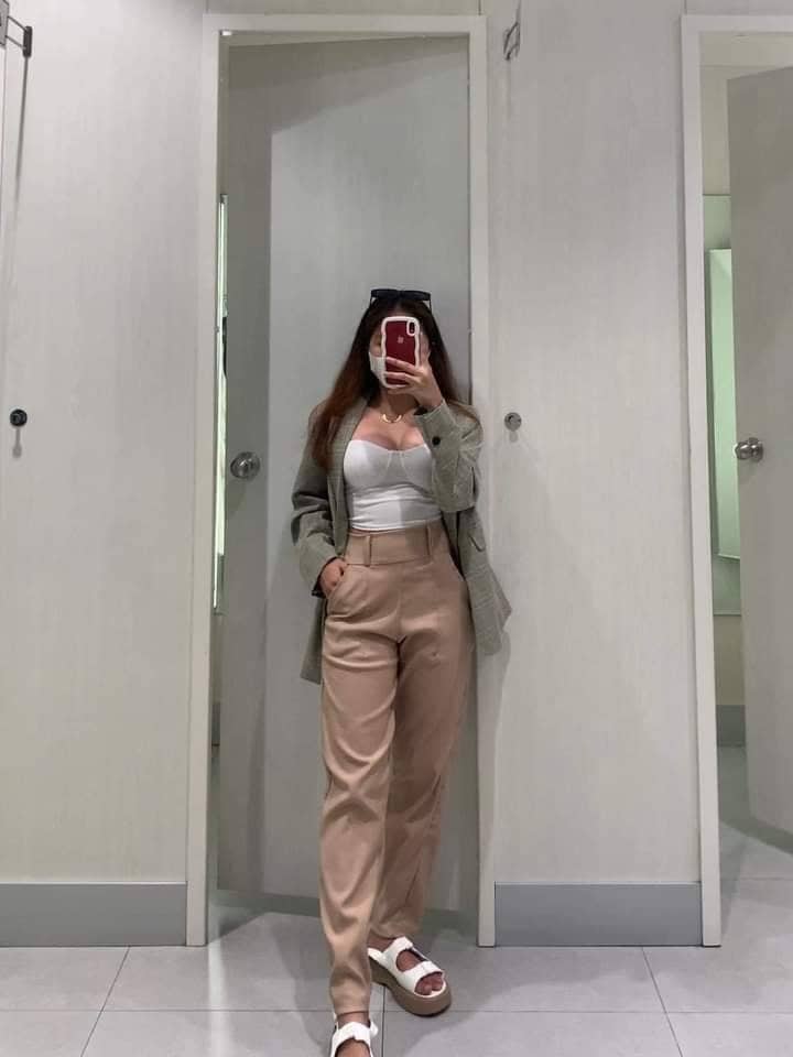 ZARA CEO Trouser Linen Fabric One size (24-36) GARTERIZED Pants for women  (ONHAND)