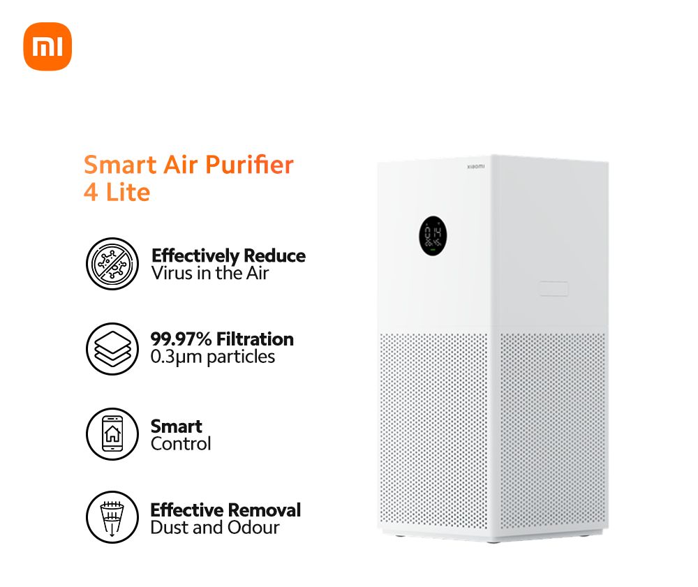 Xiaomi Smart Air Purifier 4 Lite - (25-43m² Effective Room Area) Voice Control & App Control - Image 3