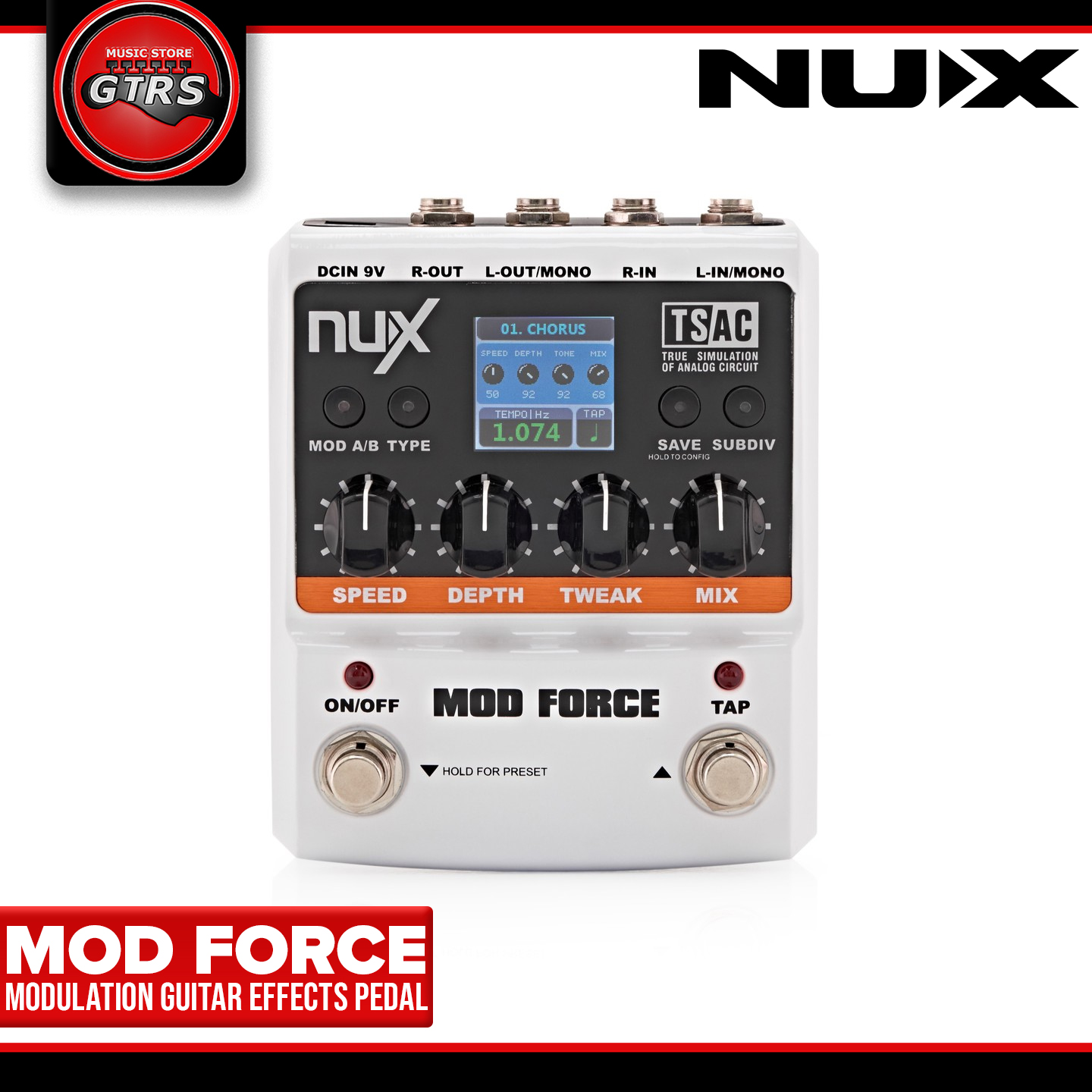 NUX MOD Force Multi Modulation Guitar Effects Pedal Chorus Flanger