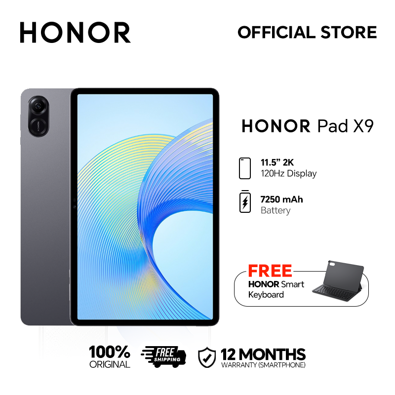 HONOR Pad X9 (4GB+128GB Storage) 11.5" 120Hz 2K HONOR Fullview Display 7250 mAh Battery Tablet with Smart Keyboard