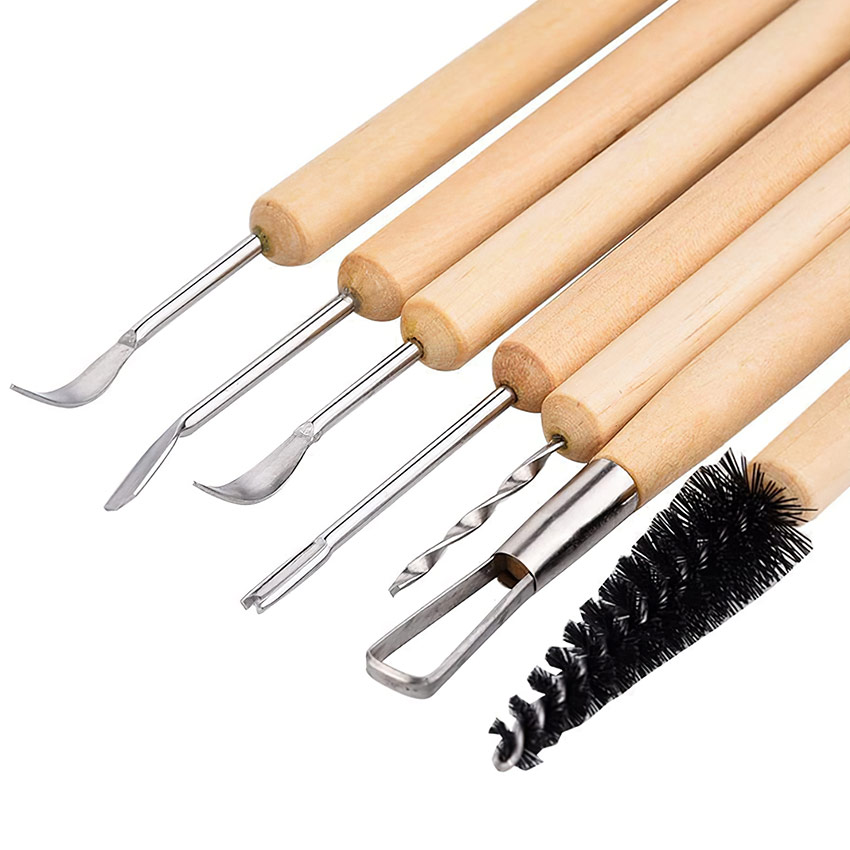 ⭐【LazTop Seller】11pcs Clay Sculpting Kit Sculpt Smoothing Wax Carving  Pottery Ceramic Tools Polymer Shapers Modeling Carved Tool Wood Handle Set  LZC-Pottery-Tools