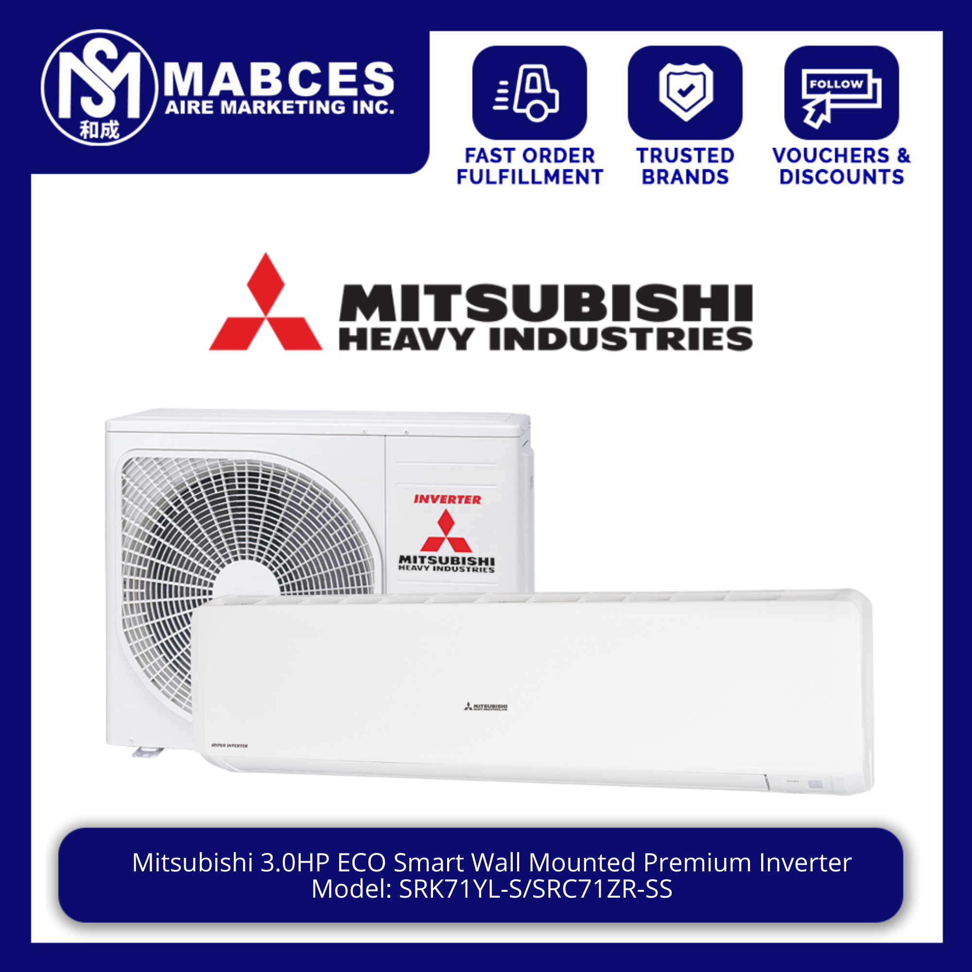 mitsubishi 2hp air con