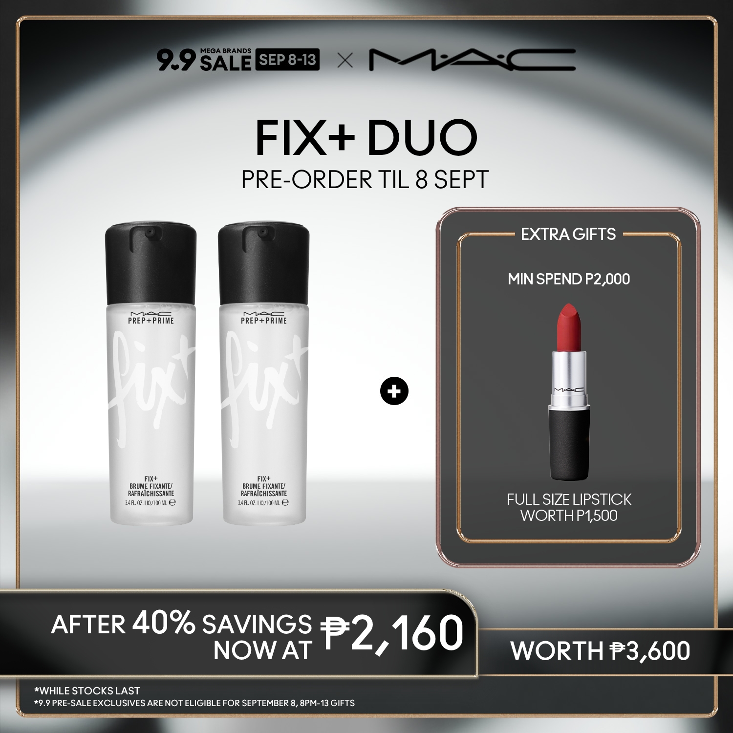 Discount on M·A·C  shoes - SKU: 【40% OFF】MAC Fix+ Duo 100ml X 2