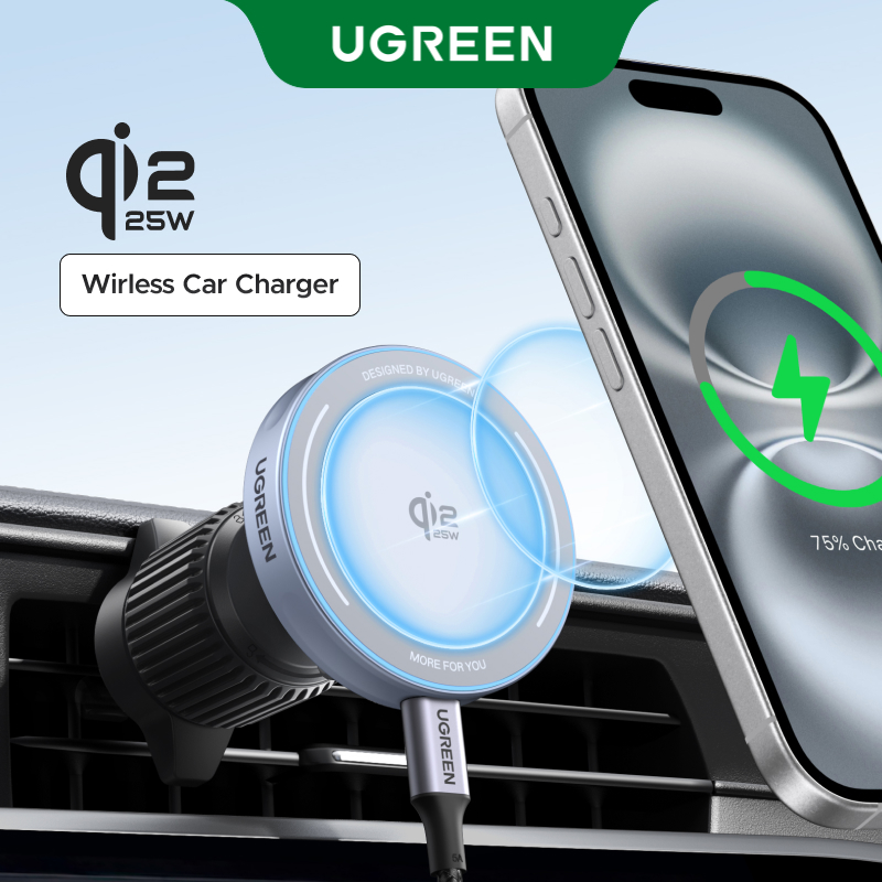 Product photo of UGREEN MagFlow Qi2 25W Car Vent Mount from its Lazada listing