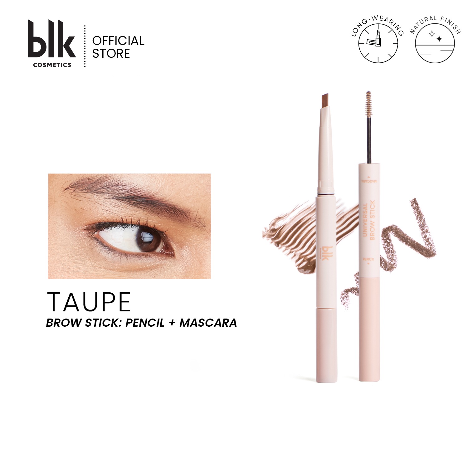 Discount on Blk Cosmetics  shoes - SKU: Universal Brow Stick: Pencil+ Mascara Taupe