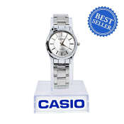 Casio Quartz Stainless Steel White Dial Watch For Women