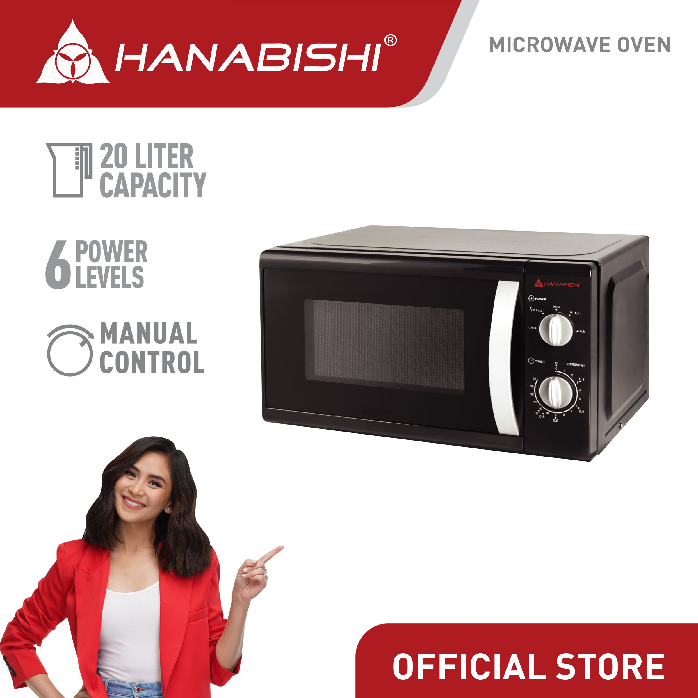 Hanabishi Microwave Oven  20 L HMO20MDLX3