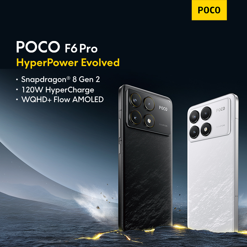 POCO F6 Pro 12+256G/12+512G/16+1024G powered by Snapdragon® 8 Gen 2 Global Version With 1-year Warranty