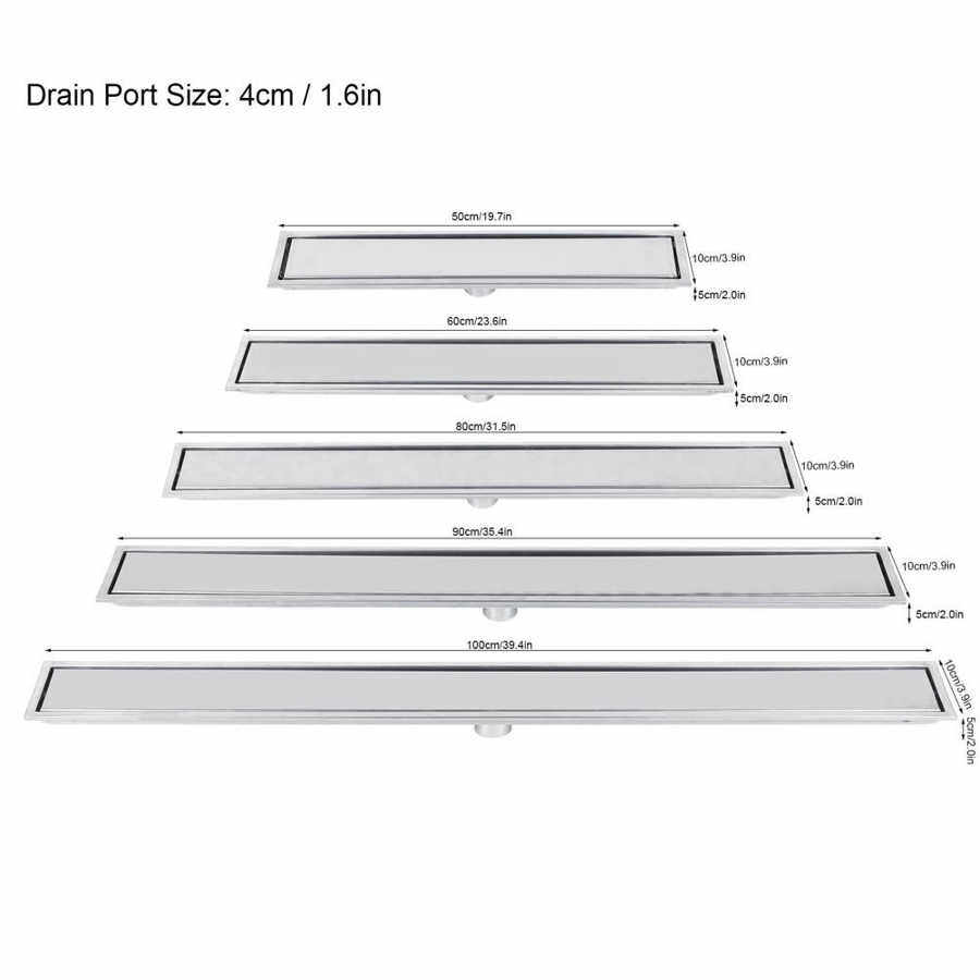 Linear drain sizing guide