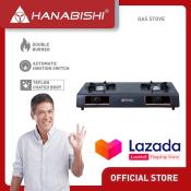 Hanabishi Gas Stove HS-1 | Double Burner Teflon Coated