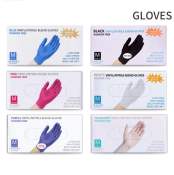 100PCS Gloves Vinyl Nitrile Mixed Medical Disposable Plastic Gloves Blue Black White Pvc