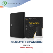 Seagate Expansion Portable Drive 1TB/2TB External HDD, Mac/Windows, USB