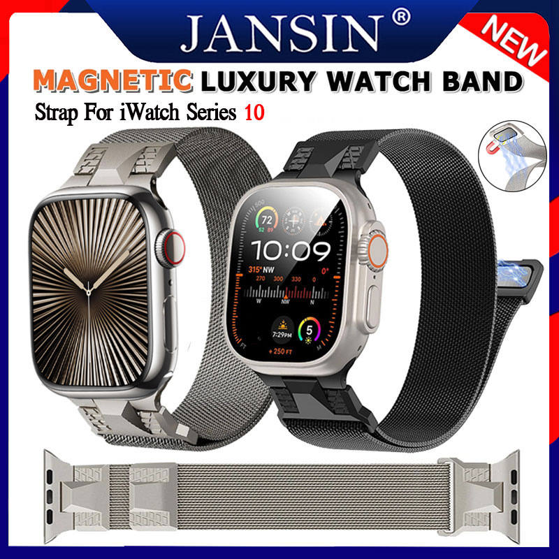 สาย สำหรับ Apple Watch Ultra 2 1 49 มม. 46 มม. 42 มม. 45 มม. 44 มม. สายโลหะ สายรัดสแตนเลสของ Milanese สำหรับ iWatch Series 10 9 8 7 6 5 4 seนาฬิกาสมาร์ท สายนาฬิกา ราคา 585 บาท*ส่งฟรี