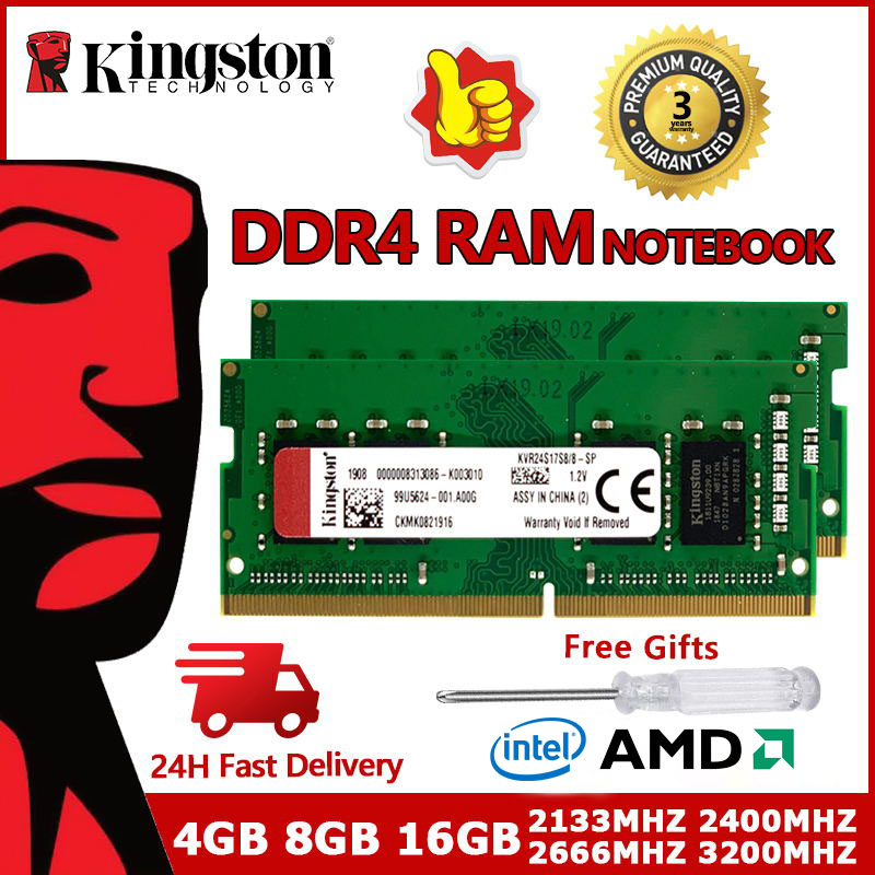 Kingston DDR4 Laptop RAM SODIMM Memory, 4GB-16GB,