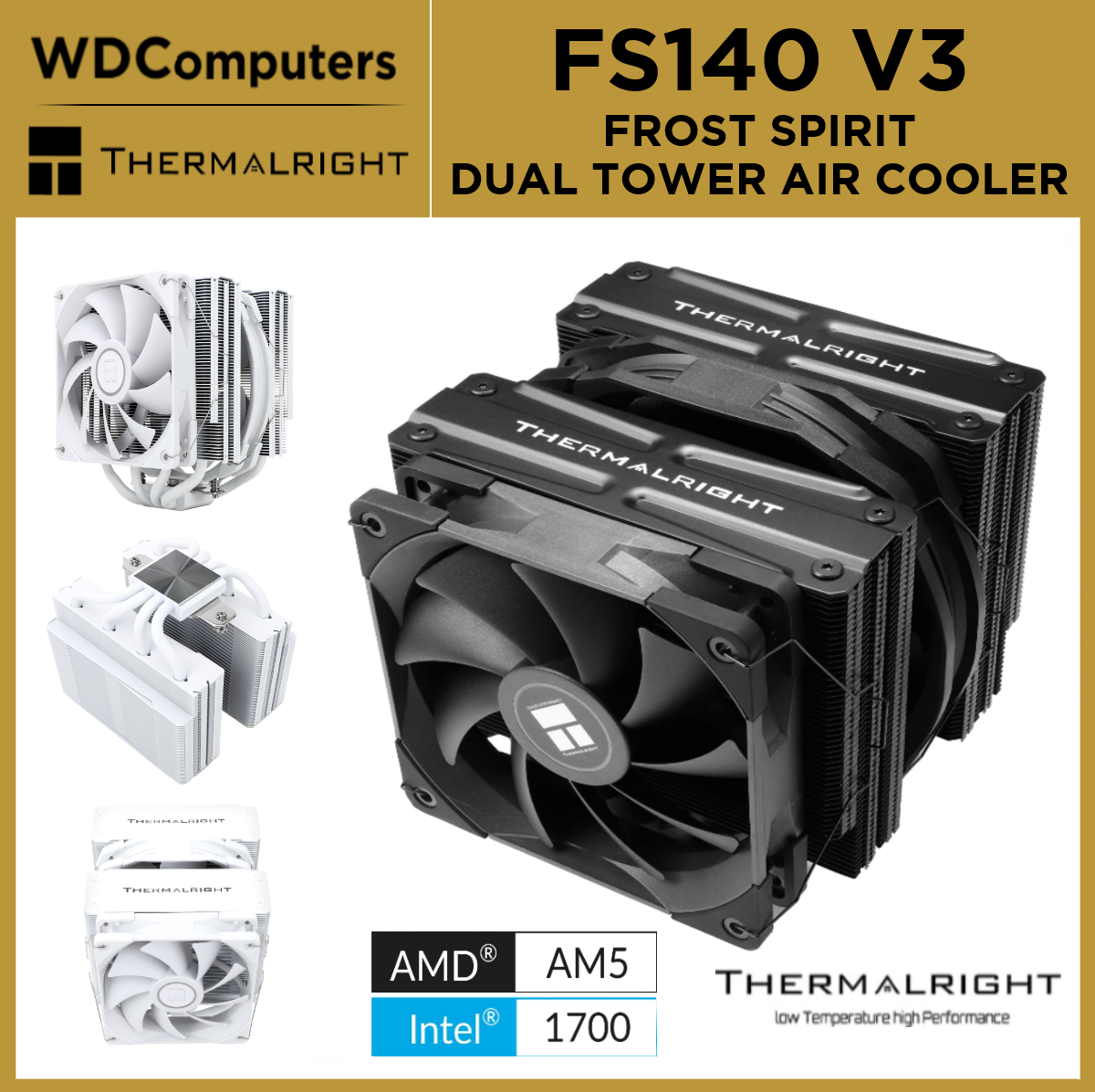 Thermalright Assassin Spirit 120 V2 CPU Cooler 4 Heat Pipes with AGHP  Technology, 120mm PWM Fan CPU Air Cooler,154mm High, for AMD AM4 AM5/Intel