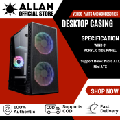 ALLAN Micro ATX PC Case with 3 Fans and USB Port