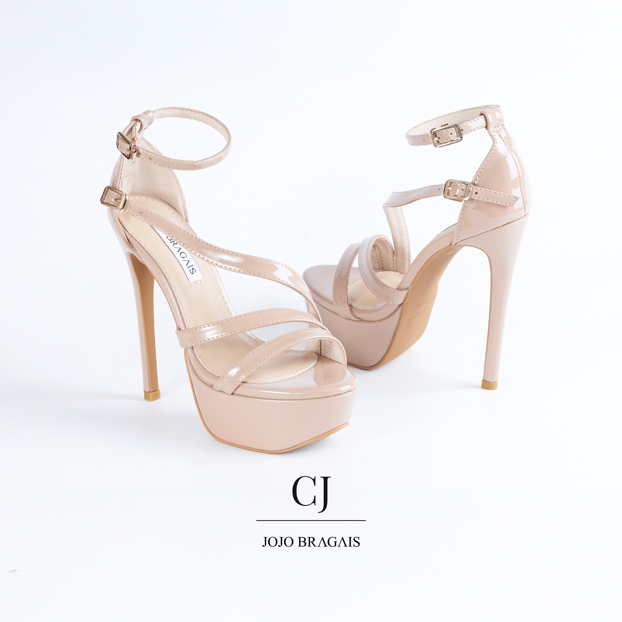Jojo Bragais Rachel Nude-Glossy 5-Inch High Heels | Pageant Heels