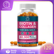 BBEEAAUU Collagen Biotin Capsules - Hair, Skin, and Nails