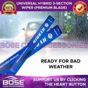 Universal Premium Hybrid Front and Rear Wiper Blades by 