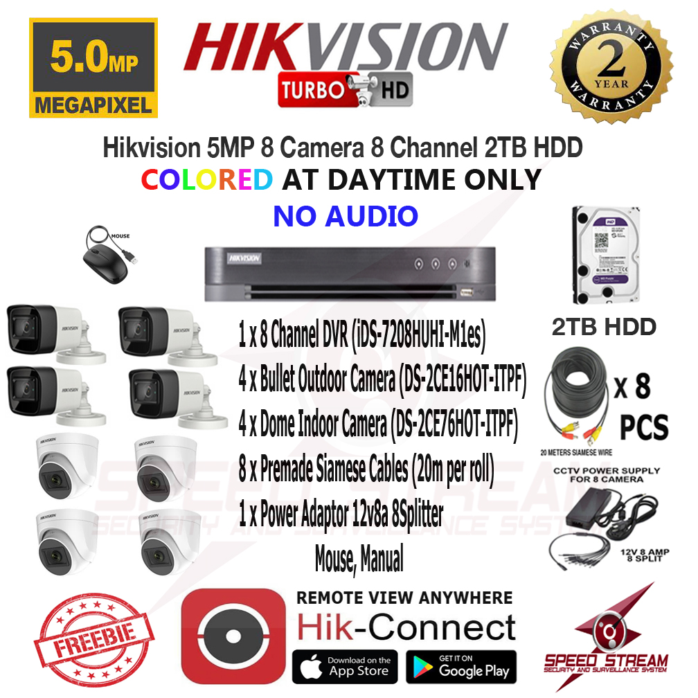 hikvision 3mp dvr 8 channel price