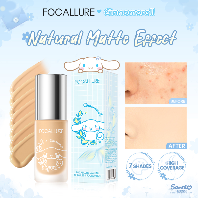 Discount on Focallure  shoes - SKU: Focallure X Sanrio #BloomingTime Lasting Flawless Matte Liquid Foundation Natural High Coverage Oil 