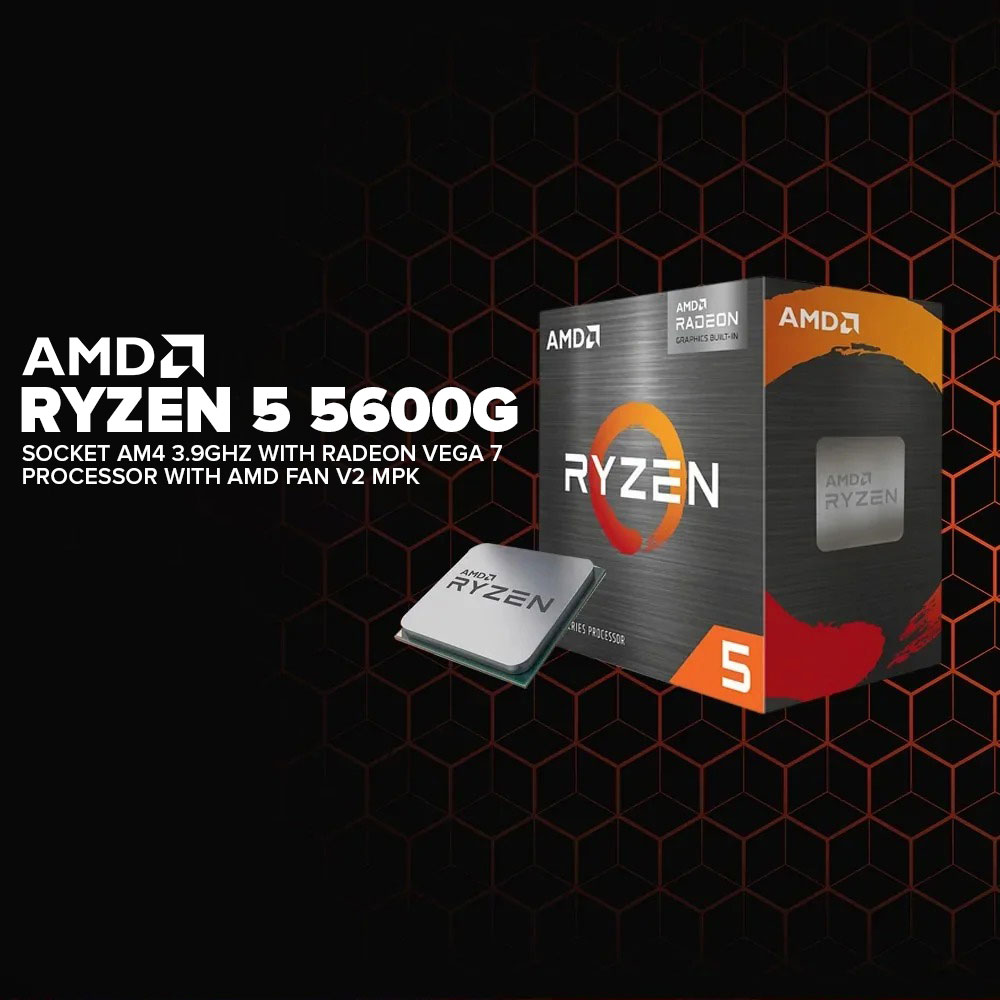 AMD Ryzen 5 5600G Socket Am4 3.9GHz with Radeon Vega 7 Processor with  Wraith stealth cooler MPK