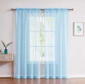 Trillon Sheer Valance Curtain for Home Decor, 100*200cm