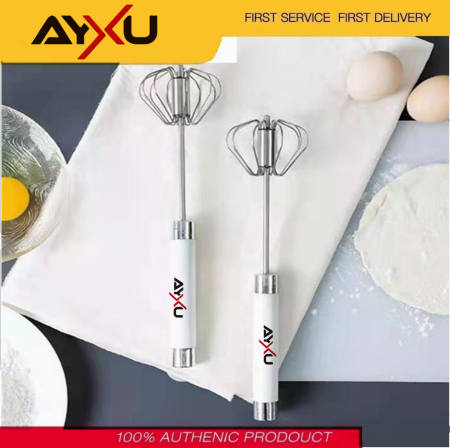 Ayxu Kitchen Semi Automatic Whisk Stainless Steel Egg Beater Manual Mixer Kitchen Tool