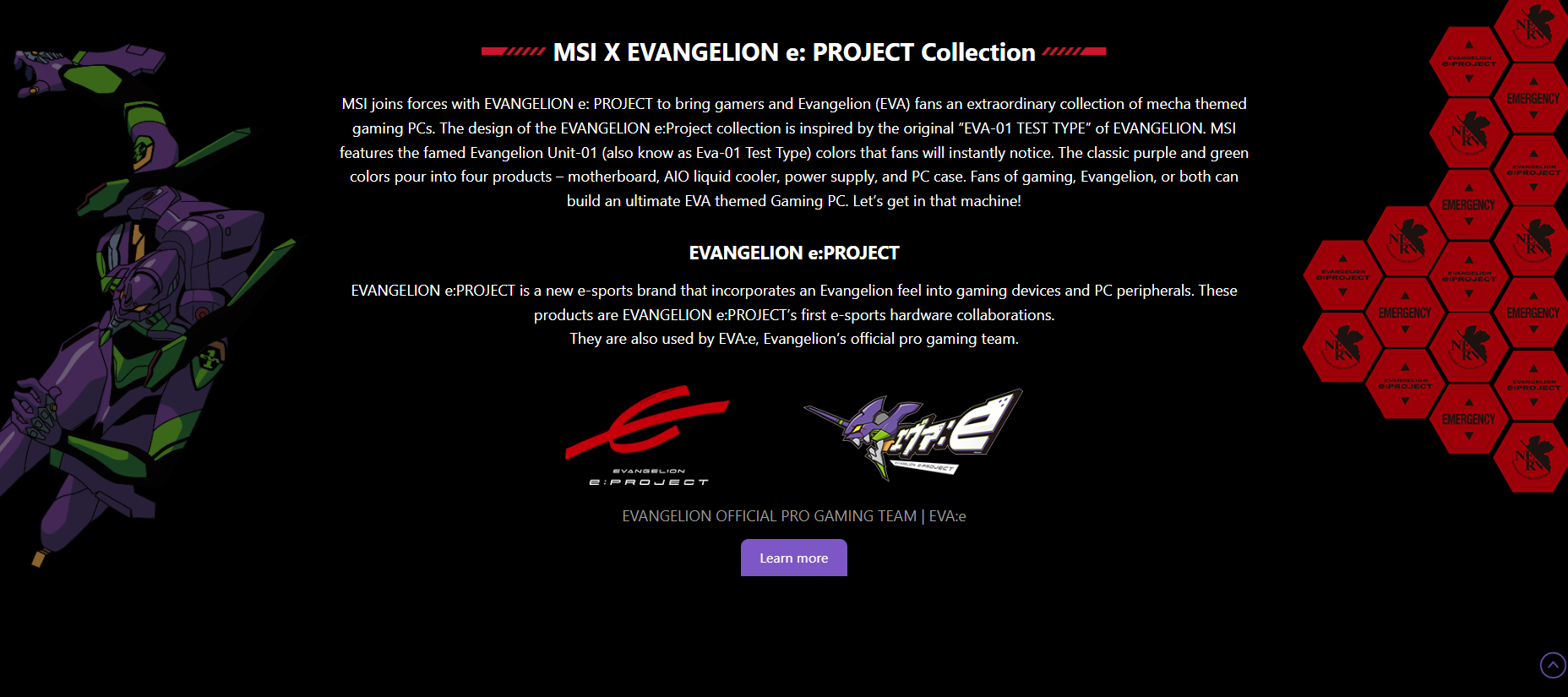 MSI x EVANGELION e:PROJECTコレクション 4点フルセット MSI x