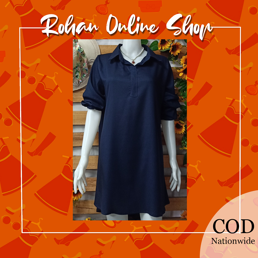 plus size navy blue polo shirt