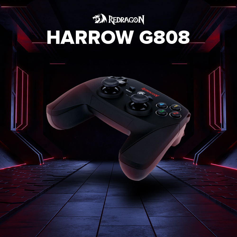 EasyPC, Redragon Harrow G808 Wireless Ergonomic Design 600mAh Rechargeable  battery Gamepad