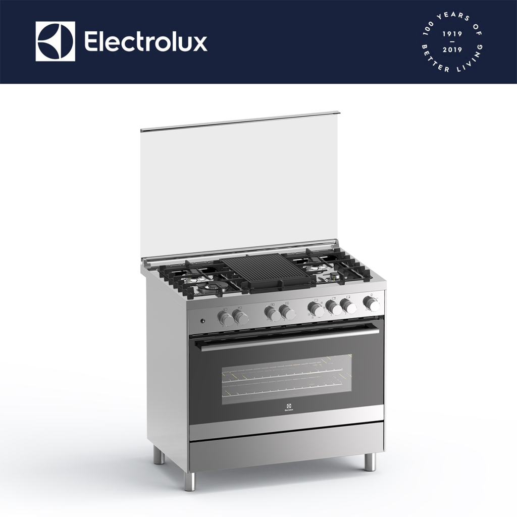 Electrolux 90cm Cooking Range With Gas Hob EKG9502X Electrolux