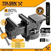 Tolsen Industrial Bench Vise with Ultra Large Swivel Base