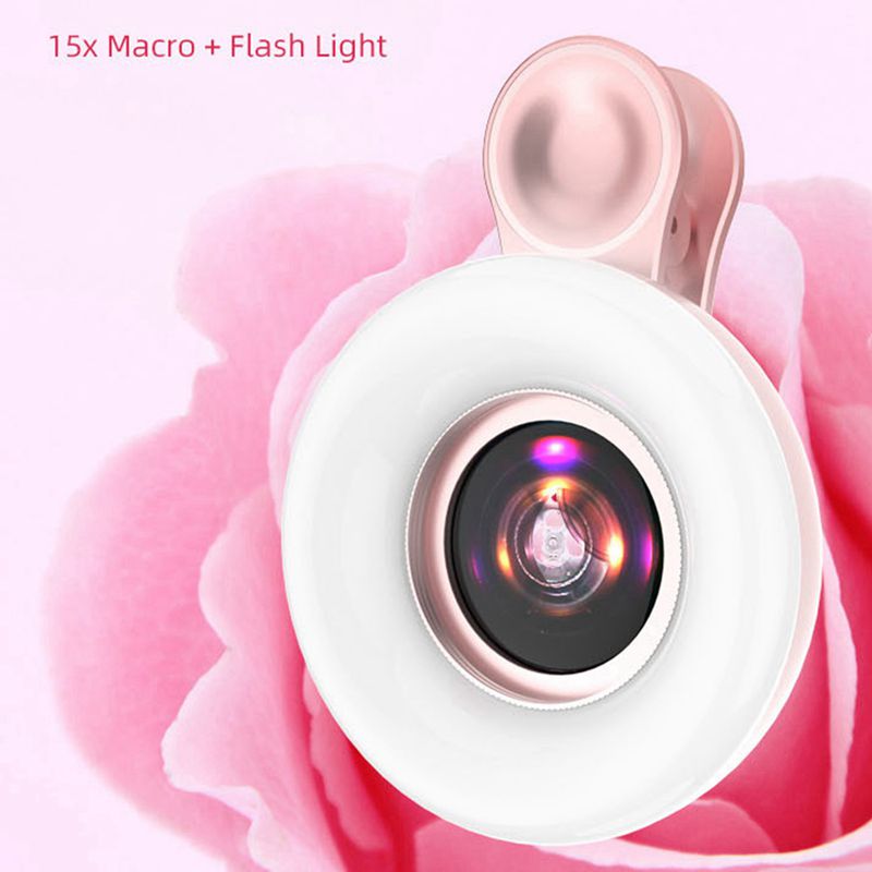 LED Phone Lens Selfie Ring Light Mobile Phone Fill Light HD Macro Dimmable Lamp Beauty Ringlight 4