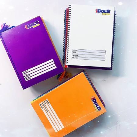 IDOLS or HOTS Spiral Notebooks, 10pcs per Ream, Colored Cover