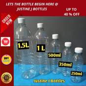 Pet Plastic Empty Bottle with cap/ 1.5L/1Liter/500ml/350ml/250ml/Sold per Piece