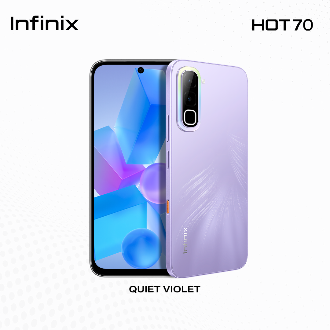 「NEW Arrival」- Infinix HOT 70, (up to 12GB [4GB + 256GB] Dynamic Shine Design with Baby-Smooth Finish / 45W+ 6000 mAh Battery + Lighting Fast Charge / Dust, Water & Drop Proof IP65 SG5G Certified (1 year local warranty) Smart Phone - Image 3