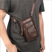 Men's Leather Waist Bag by 