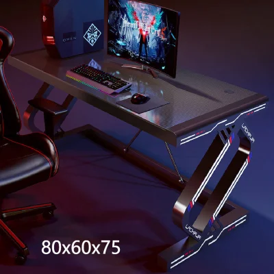 E-sports table Tempered glass computer table Study table gaming table for pc computer desk table for pc gaming (3)