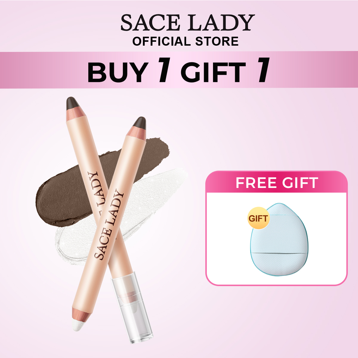 Discount on SACE LADY  shoes - SKU: SACE LADY Contour Stick Matte Finish Highlighter Shadow Shaping Creamy Smooth 2 In1 Contouring Penci