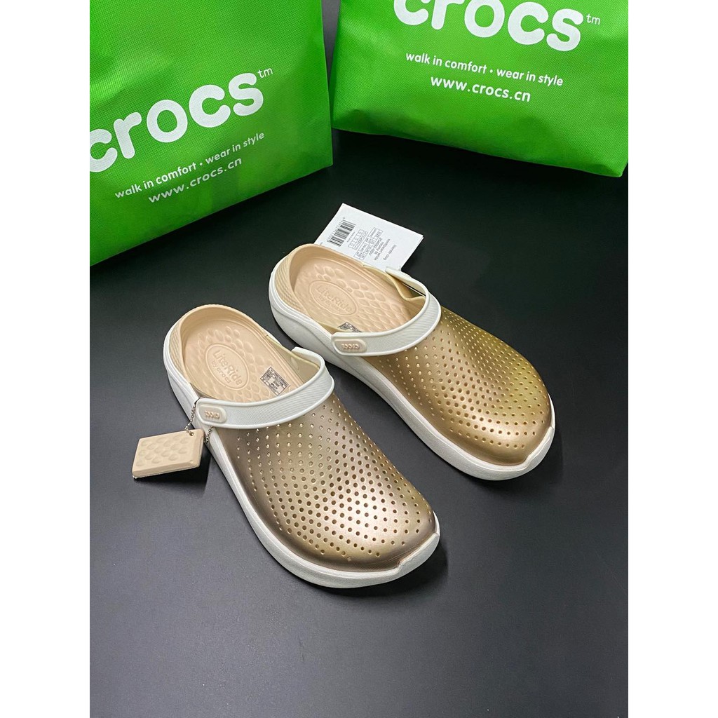 Crocs literide gold new arrivals