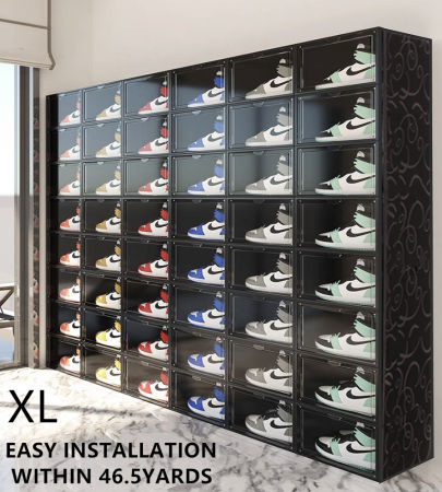 LinE Store XL Shoe Box - Transparent Black Print