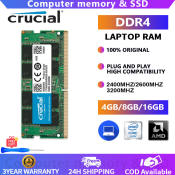 Crucial DDR4 Laptop RAM - 4GB, 8GB, 16GB Options