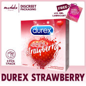 Midoko Durex Sensual Strawberry Flavored Condoms 3s