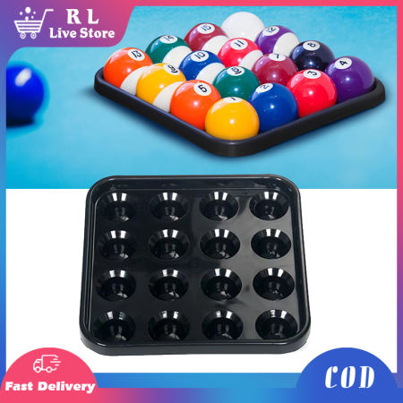 16 Holes Billiard Ball Storage Tray Portable Anti‑Drop Black Plastic Pool Ball Carrying Tray Pool Table Accessory