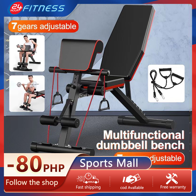 Adjustable Weight Dumbbell Bench with Bonus Accessories - 24 Hour Fitness